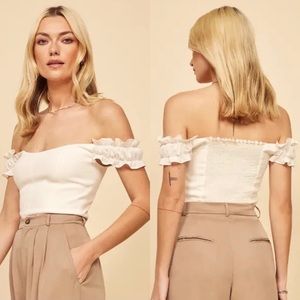 Reformation Granada Top in Ivory